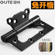 Solid-specific primary-secondary hinge 4-inch 304 stainless steel loose-leaf wooden door room door free of notching thickened silent letter alloy
