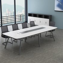 Office Conference Room Reception Negotiation Conference Table Simple Modern Small White Training Strip Table and Chair Combination