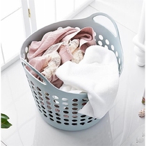 Plastic dirty clothes basket for storage of stolen goods blue frame household laundry basket bucket dirty clothes storage basket for clothing Lou basket