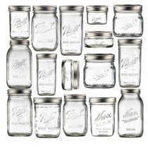 Ball Mason Jar American Mason Jar Glass Transparent Oatmeal Sealed Can Milkshake Wide Mouth Juice Drink Cup