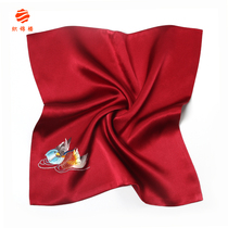 Brocade house mandarin duck mulberry silk embroidered handkerchief female spring and Autumn Chinese style Su embroidery custom silk handkerchief small square towel