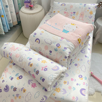 Kindergarten quilt three pieces of pure cotton A baby enter garden nursery bedding six pieces customized