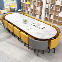 11-15 people Reading room Lounge area Table and chair combination Simple modern meeting room Oval meeting table Long table
