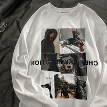 American retro vintage long sleeve sweater men and women National tide hip hop street vibe style jacket Harajuku style top