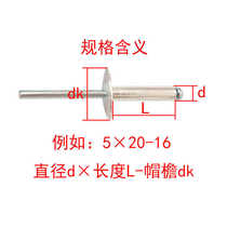 New Hongting big hat brim aluminum blind rivet Big Head pull nail car rivet decoration nail aluminum pull