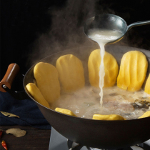 Huaxia blacksmith uncoated cast iron pot home old-fashioned iron pot round bottom wok home thick pot double ear iron pot