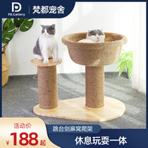 Net red cat climbing frame tree house cat nest small space capsule cat tree one platform sisal basin Villa shelf