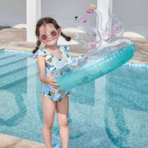Swan inflatable Net red lifebuoy cartoon 3-6-10 years old baby children swimming ring thickened children underarm floating circle