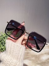 Japan Kwu Kwu Sui-to-be-I-n-style Sun Mirror Womens Anti-UV personalities Half-frame sunglasses sunglasses and men and women