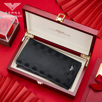 Zhuo Van Armani Mens Wallet Mens Long Leather 2021 New Light Luxury Brand Large Capacity Money Clips