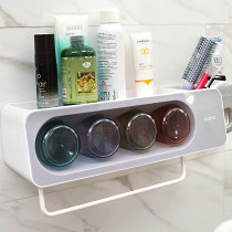 Toothbrush holder Free hole mouthwash cup Brushing cup Bathroom wall-mounted net red storage box Toothbrush holder set