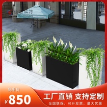 FRP flowerpot combination customized outdoor sales department commercial street flower box shopping mall balcony rectangular flower slot ornaments