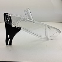 Woodworking table saw protective cover flip-chip dust collection protective cover electric circular saw safety transparent protective shell can be connected to vacuum cleaner