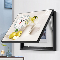 Modern minimalist meter box decorative painting Nordic creative watch hanging pictures non-perforated hydraulic distribution box wall clock mural