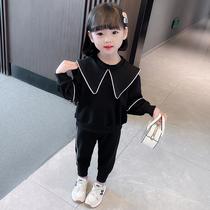 Girls New Spring Clothes 2022 Girls Baby Yang Yang Leisure Spring and Autumn Children Han Edition Fashion Two Pieces