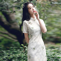 Cheongsam 2021 summer new short sleeve Chinese style retro temperament improved young girl long