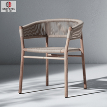 Outdoor table and chairs Leisure open-air balcony rattan chairs Three sets of garden patio simple Nordic rattan choreography furniture combination