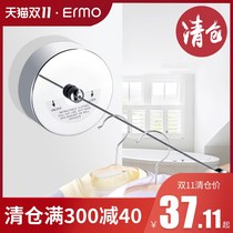 Adjustable hanger dormitory cable bathroom cool hanging non-perforated wall telescopic clothesline hanging wall shrink Wall