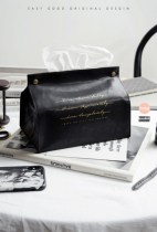 Simple Nordic leather multifunctional tissue box home desktop bedside car paper bag storage box