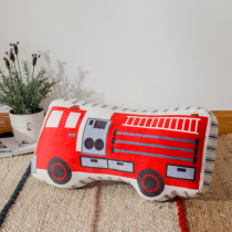 Cool childrens cartoon fire truck toy Birthday pillow Car plane Rocket pillow Cute little doll