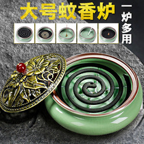 Ceramic mosquito oven household large indoor creative pantry sandalwood mosquito box wire incense plug Incense Road mosquito repellent incense ornaments