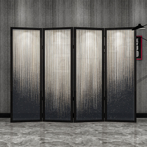 Simple modern solid wood folding screen screen partition Living room folding mobile home barrier brake entrance Light luxury hotel abstract