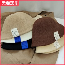 Face small bucket hat small head circumference short eaves straight wool knitted warm autumn winter basin hat White fishermans hat female