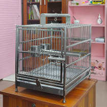 NIMIWEI Parrot Bird Cage 304 Stainless Steel Outgoing Cage Bird Cage Tiger Skin Xuanfeng Parrot Special Cage Small