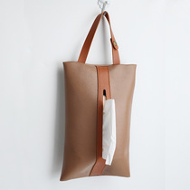 Paper bag household ins paper towel bag napkin drawing Nordic creative fabric paper box car paper bag set