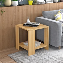 Small coffee table modern small apartment living room sofa side corner bedroom bedside table table double-layer small square few Kang