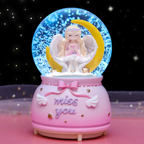 Christmas crystal ball birthday gift Music Box childrens toy glowing glass ball creative little girl Music Box