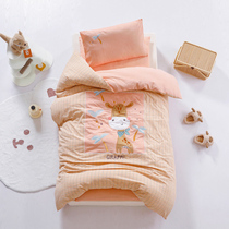 Class A cotton washed cotton childrens six-piece kindergarten quilt three-piece set special quilt for baby entering the kindergarten nap 3