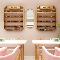 Beauty nail shop shelf display rack Wall-mounted nail polish display rack Wall-mounted wrought iron nail oil glue storage storage