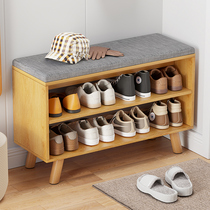 Shoe changing stool at home door light luxury door shoe cabinet stool integrated door wear shoe stool soft bag cushion bench