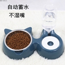 Cat Bowl Double Bowl Automatic Drinking Dog Bowl Dog Bowl Catlet Dog Bowl Cat Water Bowl Pot Bowl Bowl Pet Supplies o1