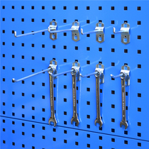 Single oblique adhesive hook tool hanging plate accessories wall storage hole board hanging rack Hook hardware auto repair kitchen display rack
