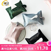 Minima Nordic light and luxurious velvet tissue bag for home living room toilet pumping paper towels paper towel box on-vehicle paper towels