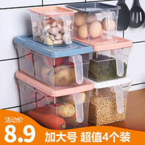 Refrigerator storage box drawer type multifunctional transparent fresh-keeping Box Kitchen with Lid Food sealed freezer box