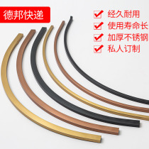 Black titanium stainless steel decorative strip titanium alloy ceiling ceramic tile arc-shaped edge strip rose gold Bronze custom