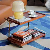 Light luxury mid-ancient small carts light side few corners modern sofa side cabinet movable high-end net red