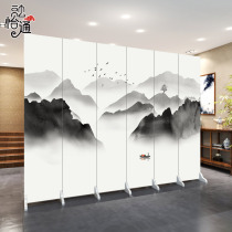 New Chinese screen folding mobile living room Modern simple partition wall Small apartment office entrance simple baffle