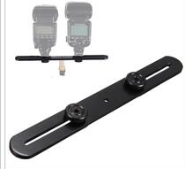 Single-head flash double-head bracket T-bracket camera light supplement lamp long cross bar camera light holder