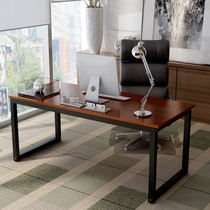 Simple modern steel wood table home computer desk desk desk desk double desk desk conference table