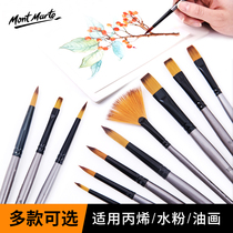 Montmartre acrylic brush Hand-drawn hook line pen Nylon hair watercolor Gouache Oil painting Fine brush painting pigment Line brush set Chinese painting Gongbi Stroke pen Art student brush