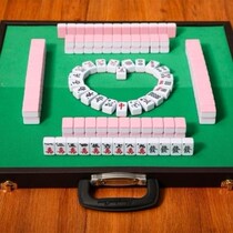 mini mahjong Net red small mahjong hand rub Net red mini mahjong with table mini mahjong small cartoon hand rub