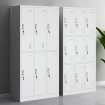 Iron dressing cabinet Staff cabinet with lock Student dormitory six or nine-door locker Gym bathroom change storage cabinet