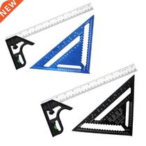12 Inch Metric Triangle Angle Ruler Aluminum Alloy Measuring
