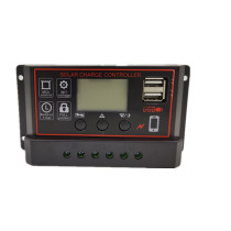 Black shell 12V24V10A Simple solar controller Light time control solar charge and discharge controller with USB