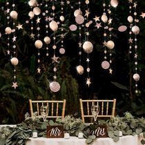 Creative star wafer pull flower set Air charm Dormitory Birthday party Romantic wedding room Wedding decoration decoration