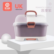 Love for you baby bottle storage box with lid dust drain drying tableware storage box baby bottle drying rack